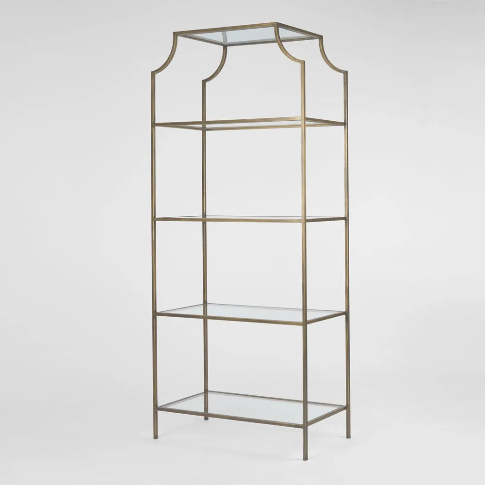 Regency Palladium Bookcase - Brass