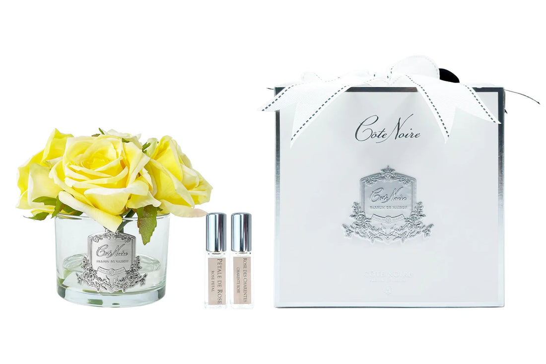 Five Roses - Clear Glass - Yellow