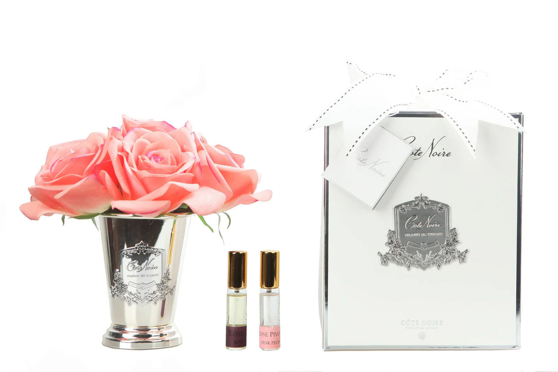 Seven Rose Bouquet - White Peach