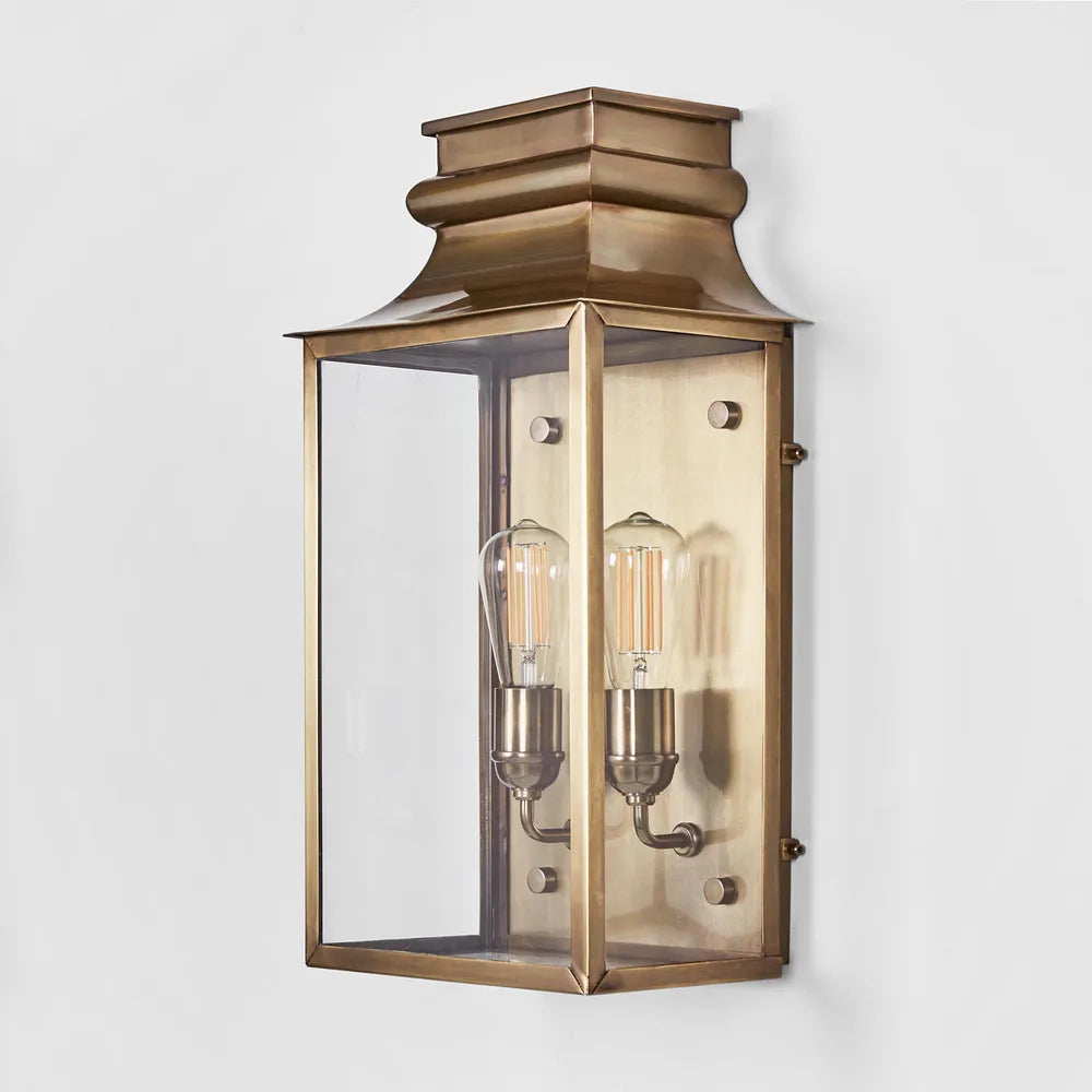 Westpoint Lantern Wall Light Brass