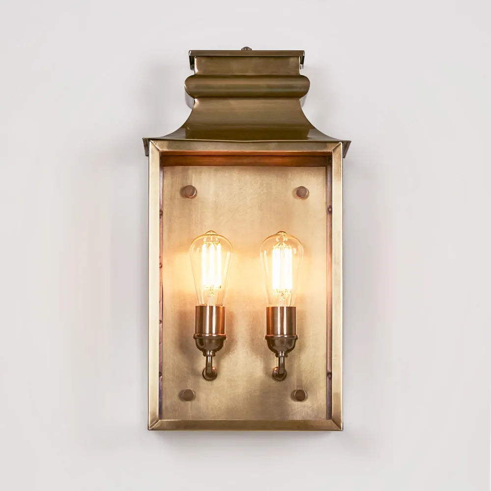 Westpoint Lantern Wall Light Brass
